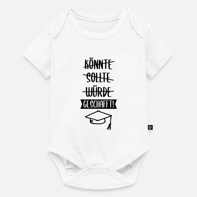 Master Abschluss Masterarbeit Studenten Geschenk - Baby Premium Kurzarmbody - Weiß
