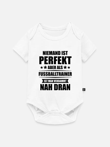 Fussballtrainer Fussballverein Coach Geschenk - Baby Premium Kurzarmbody - Weiß