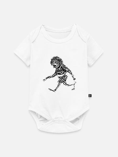 Affe - Baby Premium Kurzarmbody - Weiß