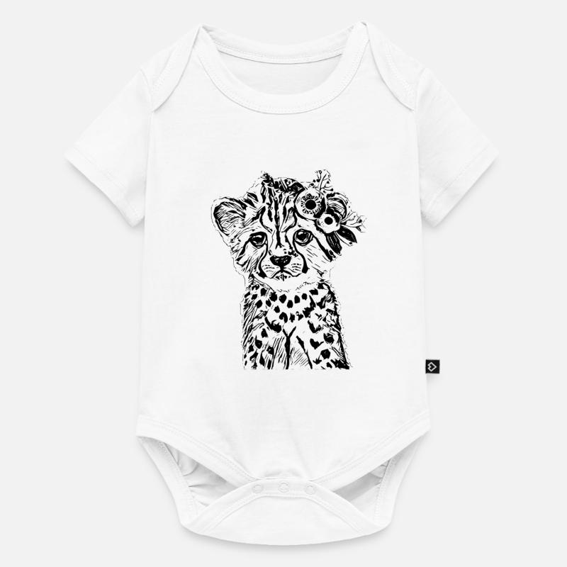 Guépard - Body à manches courtes Premium Bébé - blanc