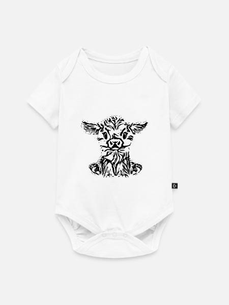 Kuh - Baby Premium Kurzarmbody - Weiß