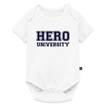 Hero University - Blue Text - Baby Premium short-sleeve bodysuit - white - Front