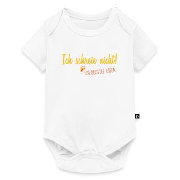 Ich schreie nicht - Baby Premium Kurzarmbody - Weiß - Vorne