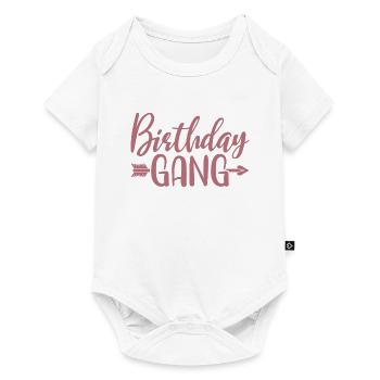 Birthday Gang Matching Group Birthday Party Gift - Baby Premium short-sleeve bodysuit - white - Front