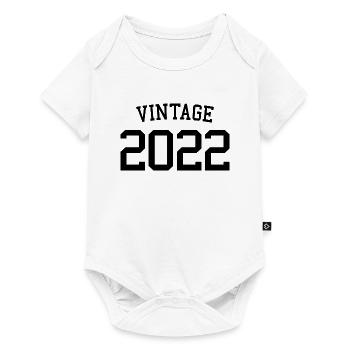 Jahrgang 2022 - 1 Jahr alt, 1. Geburtstag Kinder - Baby Premium Kurzarmbody - Weiß - Vorne