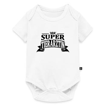 super tierärztin - Baby Premium Kurzarmbody - Weiß - Vorne