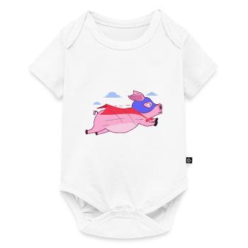 Pig Superhero - Baby Premium short-sleeve bodysuit - white - Front