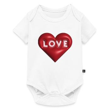 Love 3D rouge - Body à manches courtes Premium Bébé - blanc - Devant