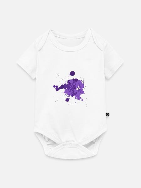 mixtura - violett - Baby Premium Kurzarmbody - Weiß