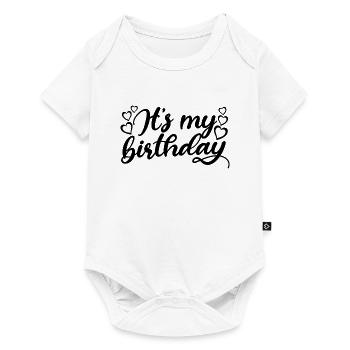 C’est mon anniversaire Cadeau et tenue de fête d’anniversaire mignons - Body à manches courtes Premium Bébé - blanc - Devant