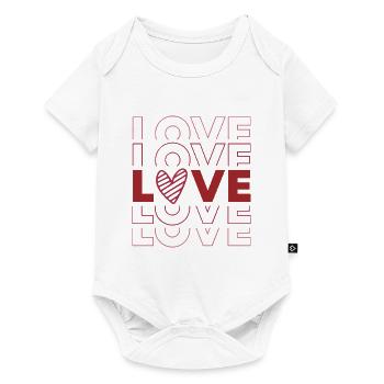 Valentine's Day Heart Love Gift Idea T-shirt - Baby Premium short-sleeve bodysuit - white - Front