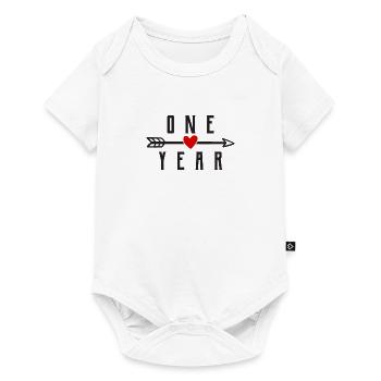1 Year First Wedding Anniversary Relationship - Baby Premium short-sleeve bodysuit - white - Front