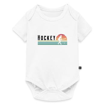 Hockey Woman Sport Retro Vintage - Baby Premium short-sleeve bodysuit - white - Front