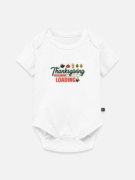 Thanksgiving Loading Erntedankfest Ladebalken - Baby Premium Kurzarmbody - Weiß
