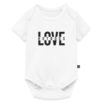 Love Hotdogs Fast Food Statement - Baby Premium Kurzarmbody - Weiß - Vorne