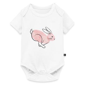 Mignon lapin enfants et cadeau de chemise de bébé - Body à manches courtes Premium Bébé - blanc - Devant