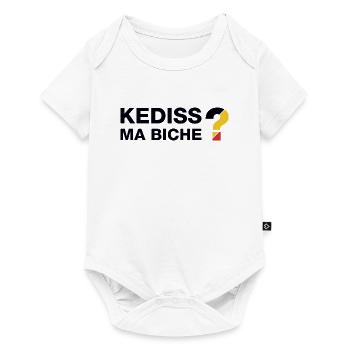 Kediss ma biche ? (Dark) - Body à manches courtes Premium Bébé - blanc - Devant