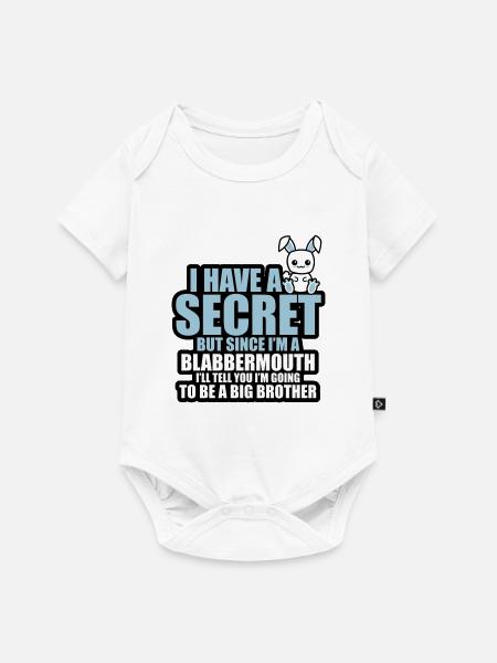 tengo un secreto voy a ser un hermano mayor - Premium kortærmet baby-body  - hvid