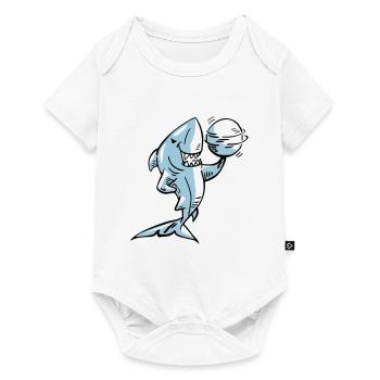 2020 11 30 requin avec ballon - Body à manches courtes Premium Bébé - blanc - Devant
