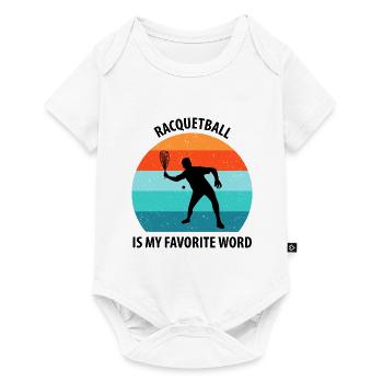 Racqueetball - Body à manches courtes Premium Bébé - blanc - Devant