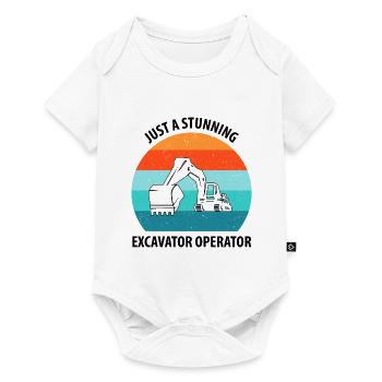 Excavatrice Excavatrice Conducteur Excavatrice Camion - Body à manches courtes Premium Bébé - blanc - Devant