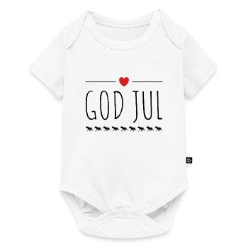 GOD JUL - ELKS - MOOSE - HEART - Baby Premium short-sleeve bodysuit - white - Front