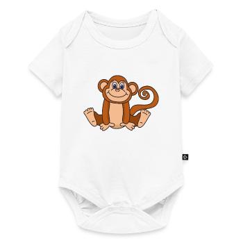 Funny Cute Cool Monkey - Baby Premium short-sleeve bodysuit - white - Front