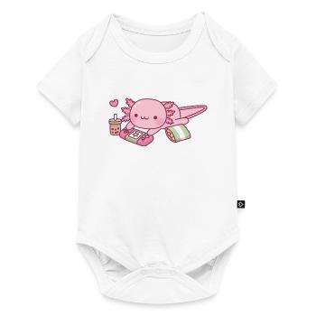 Cute Axolotl Relax Gamer - Baby Premium short-sleeve bodysuit - white - Front