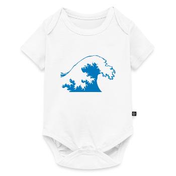 wave - Baby Premium short-sleeve bodysuit - white - Front