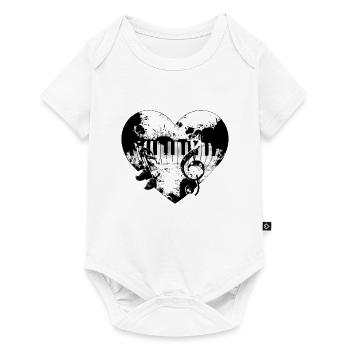 Keyboard Heart - Baby Premium short-sleeve bodysuit - white - Front