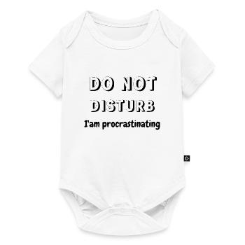 Bitte nicht stören Ich zögere auf: Danke - Baby Premium Kurzarmbody - Weiß - Vorne