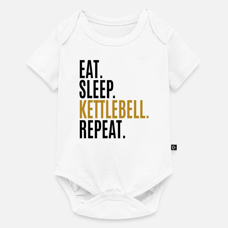 Kettlebell - Baby Premium Kurzarmbody - Weiß