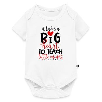 Cadeau coeur enseignant - Body à manches courtes Premium Bébé - blanc - Devant