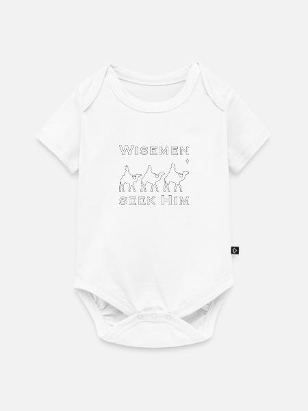 Christliches Weihnachtsdesign - Weisen suchen ihn - Baby Premium Kurzarmbody - Weiß