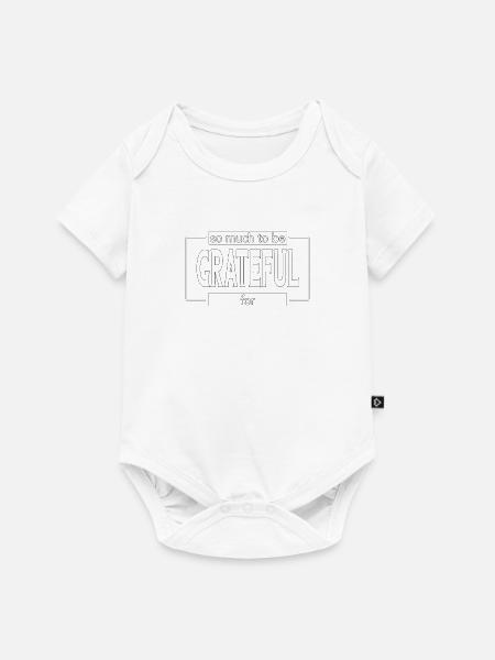 Christian Design Dankbar - Baby Premium Kurzarmbody - Weiß
