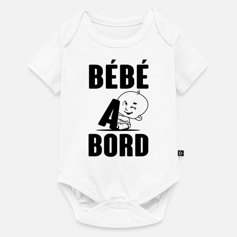 Bebe a Bord - Body à manches courtes Premium Bébé - blanc