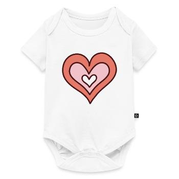 Coeur dessiné à la main - Body à manches courtes Premium Bébé - blanc - Devant