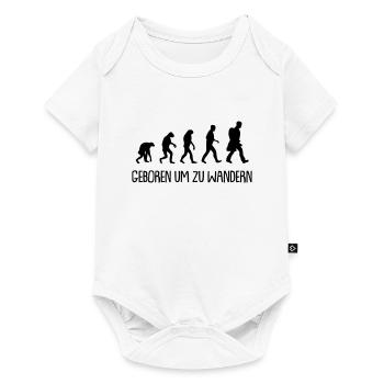 Geboren um zu wandern - Baby Premium Kurzarmbody - Weiß - Vorne