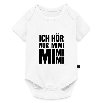 Ich hoere nur mimi mimi mi schwarz - Baby Premium Kurzarmbody - Weiß - Vorne
