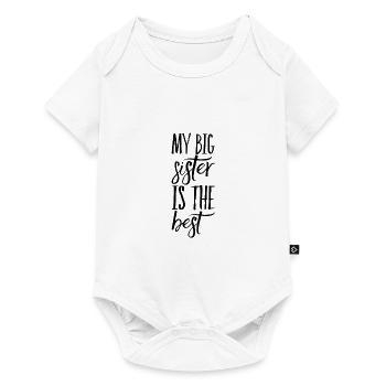 Meine große Schwester ist die Beste - Baby Premium Kurzarmbody - Weiß - Vorne