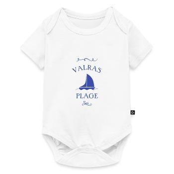 t shirt valras plage bateau cadeau herault - Body à manches courtes Premium Bébé - blanc - Devant