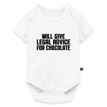 Funny Lawyer Attorney Quote & Chocolate Lover - Baby Premium short-sleeve bodysuit - white - Front