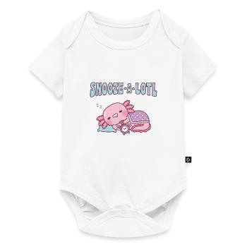 Mignon Dormir Axolotl Snooze A Lotl Jeu de mots drôle - Body à manches courtes Premium Bébé - blanc - Devant