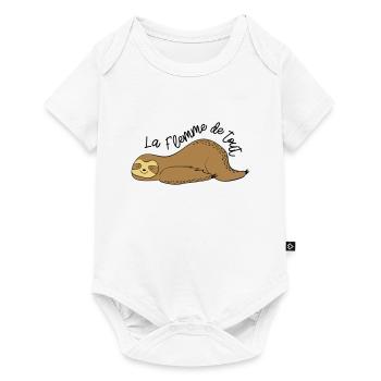 La flemme de tout / paresseux / dormir / fatigue - Body à manches courtes Premium Bébé - blanc - Devant
