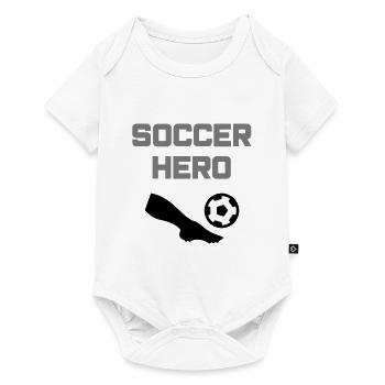 Soccer hero (leg, football) - Baby Premium short-sleeve bodysuit - white - Front