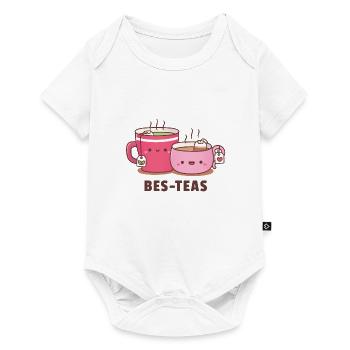 Cute Tea Cups Bes Teas Bestie Pun - Baby Premium short-sleeve bodysuit - white - Front