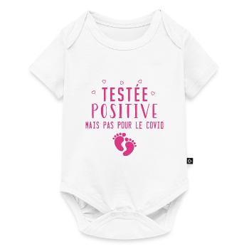 Testée positive mais pas pour le covid - Body à manches courtes Premium Bébé - blanc - Devant