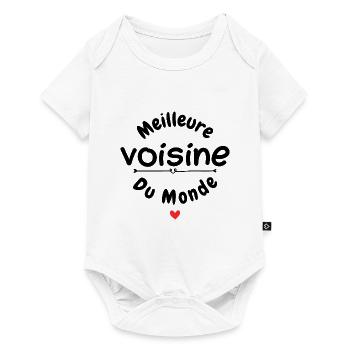meilleure voisine du monde - Body à manches courtes Premium Bébé - blanc - Devant