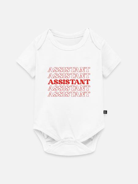 Assistent Assistent Helfer Unterstützer - Baby Premium Kurzarmbody - Weiß