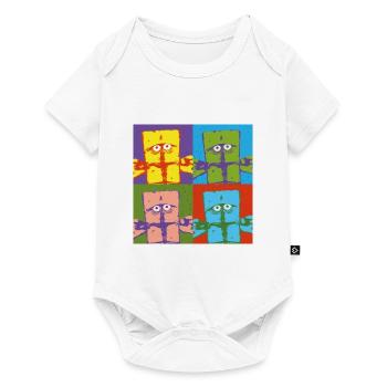 Bernd Das Brot Pop-Art Buntes Design - Baby Premium Kurzarmbody - Weiß - Vorne